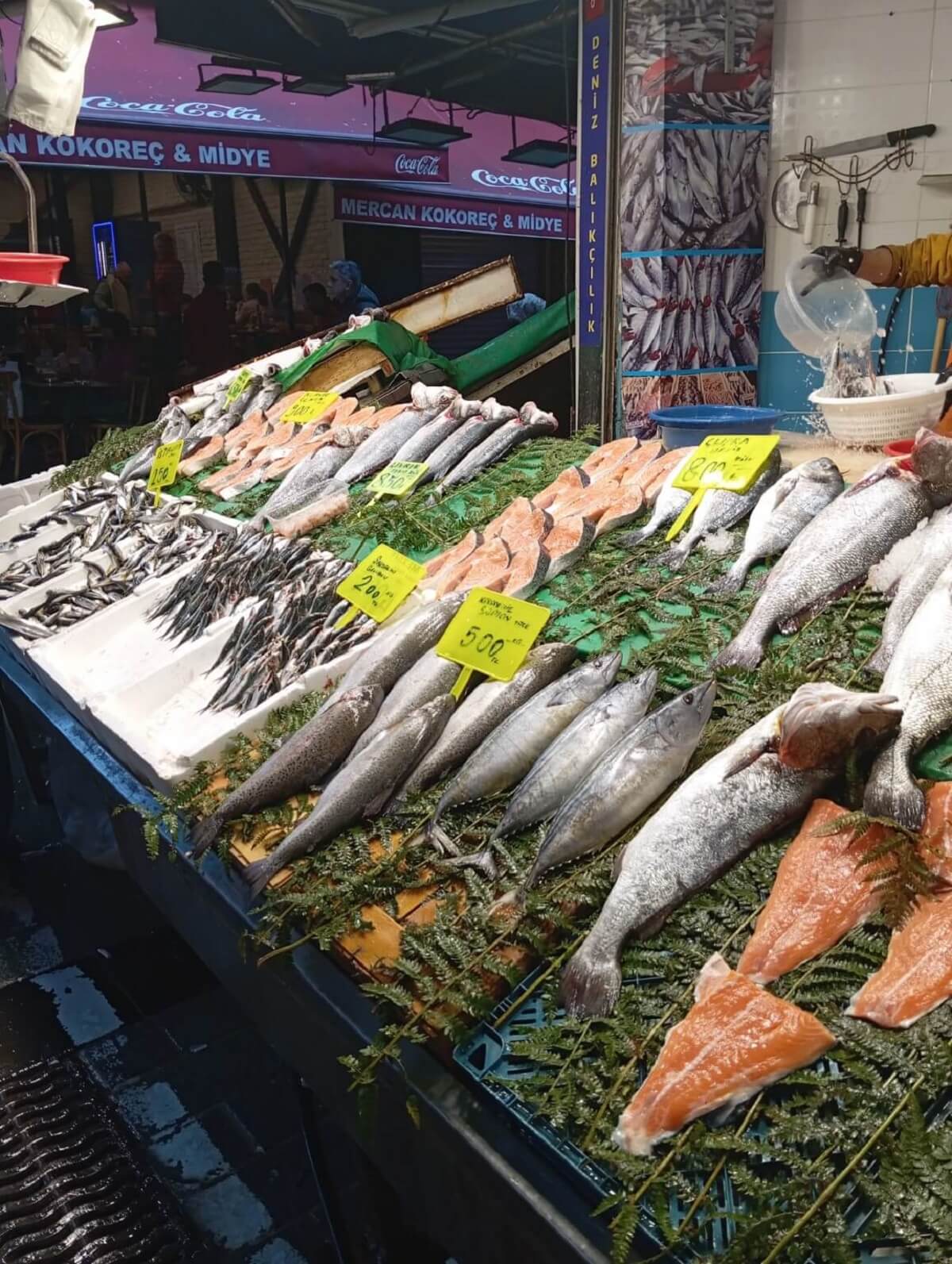 mercato di Kadıköy banco del pesce Istanbul street food locale